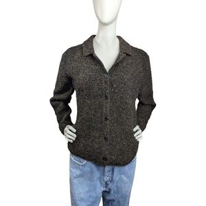 Deane & White Vintage Wool Blend Bouclé Button-Front Cardigan | Women’s S
